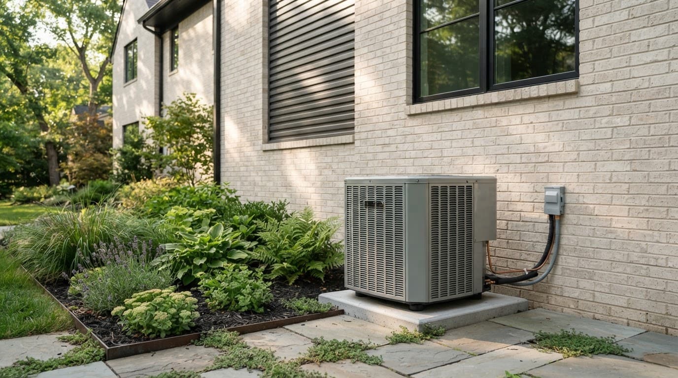 Residential HVAC condenser unit